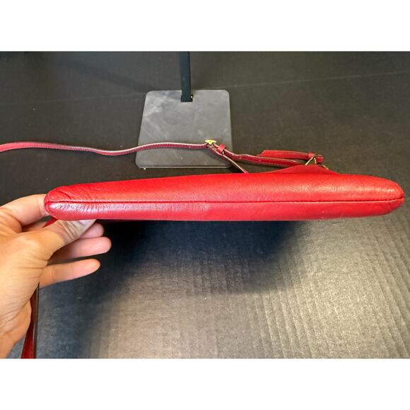 Coach Red Leather East West Crossbody Bag *READ - Picture 14 of 16